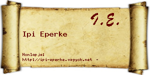 Ipi Eperke névjegykártya
